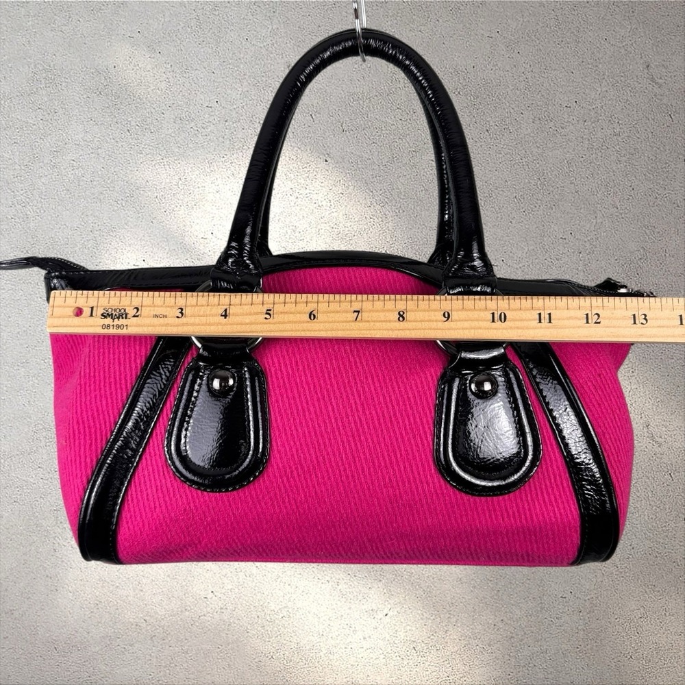Y2K Burberry Blue Label Pink Black Top Handle Tote Bag Purse Satchel Baguette - Picture 8 of 8